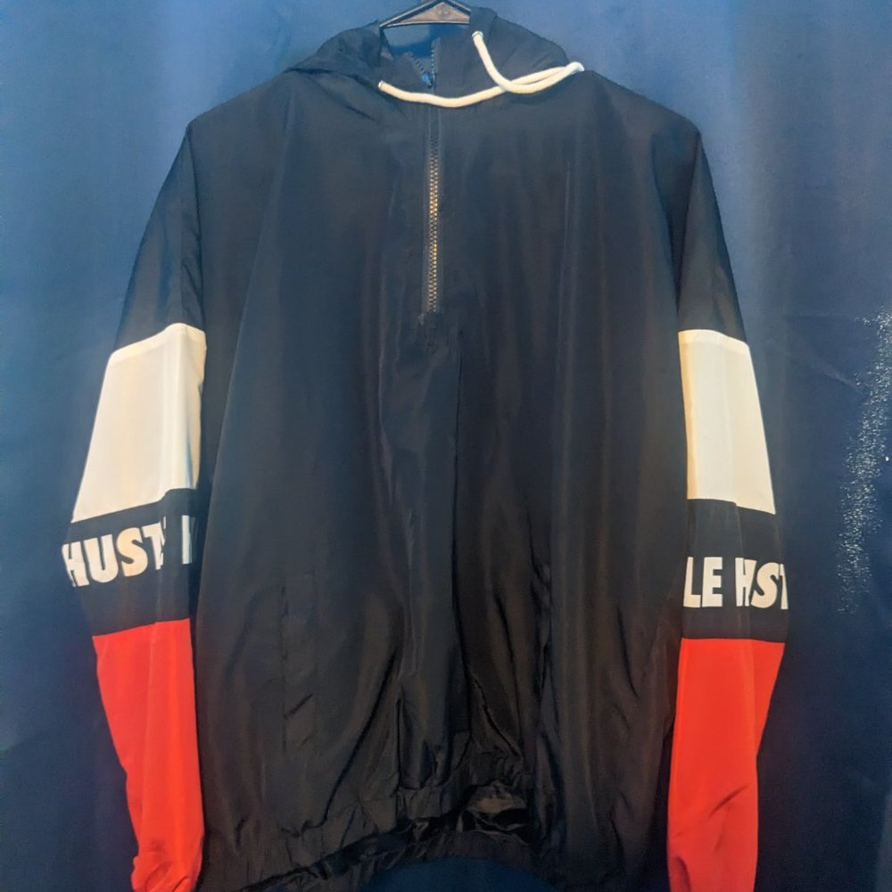 Orange Kiss "Hustle" Windbreaker Medium - Black/White/Red